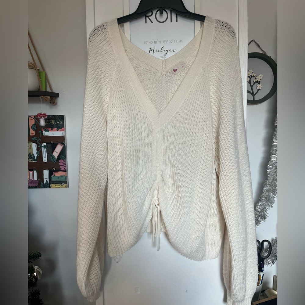 Cinch front Sweater